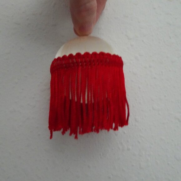 Vintage 12 Satin Ball Ornaments with Fringe Handmade Christmas Holiday Festive - Picture 10 of 12